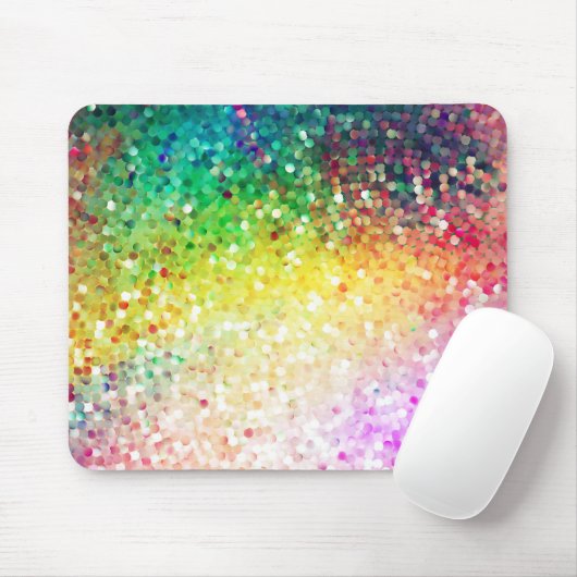Farbenfrohe Pastell Tones Retro Glitzer Mousepad (Mit Mouse)