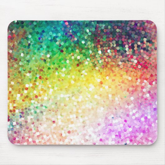 Farbenfrohe Pastell Tones Retro Glitzer Mousepad (Vorne)