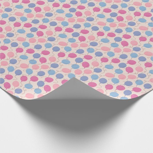 Farbenfrohe Pastellbälle Geschenkpapier (Ecke)