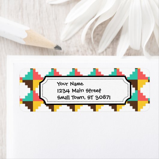 Farbenfrohe Pastelle Aztec-Indianermuster (Insitu)