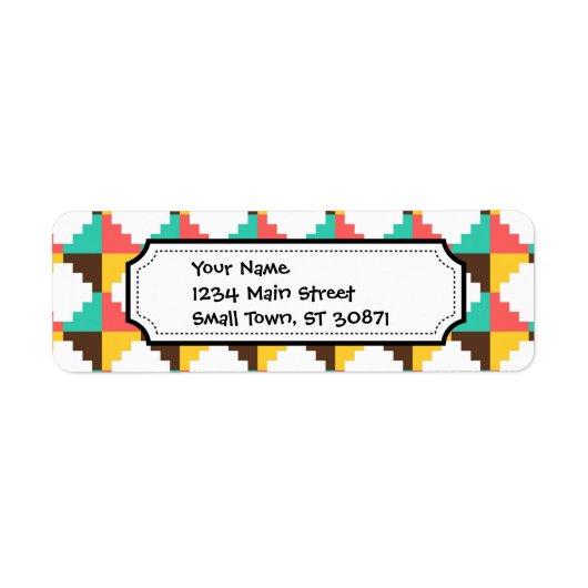 Farbenfrohe Pastelle Aztec-Indianermuster (Vorne)