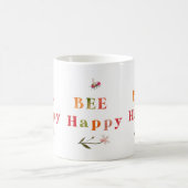 Farbenfrohe Pastelle Bee Happy Kaffeetasse (Mittel)