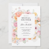 Farbenfrohe Pastelle Brautparty Einladung (Vorderseite)