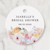 Farbenfrohe Pastelle Brautparty Geschenkanhänger (Vorderseite)