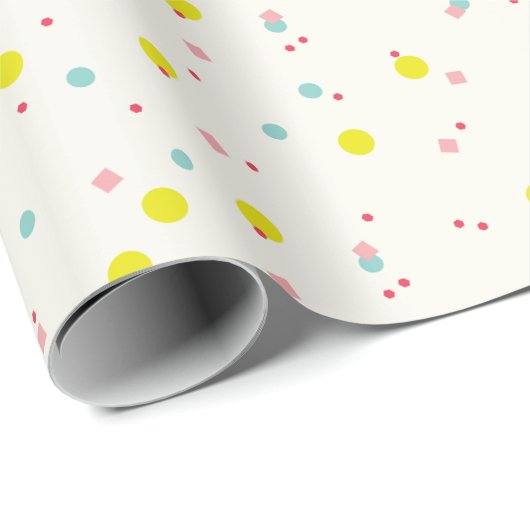 Farbenfrohe Pastelle Confetti Dots Oh, was Spaß Ur Geschenkpapier (Rolleneckpunkt)