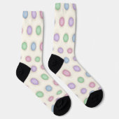 Farbenfrohe Pastelle erschütterte Polka-Punkte Socken (Rechts)