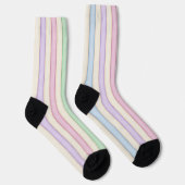 Farbenfrohe Pastelle gestörte Streifen Socken (Rechts)
