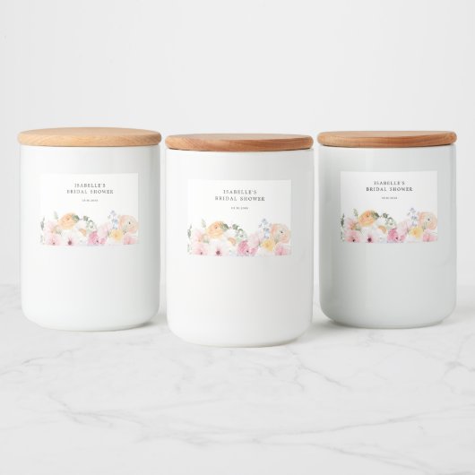 Farbenfrohe Pastelle Lebensmitteletikett (Flaschen)