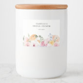 Farbenfrohe Pastelle Lebensmitteletikett (Vorderseite)