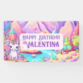 Farbenfrohe Pastelle Magisches Niedliches Einhorn  Banner (Horizontal)