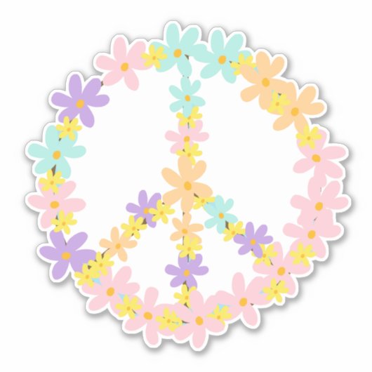 Farbenfrohe Pastelle Mermaid Farben Blumenstrauß Aufkleber (Vorderseite)