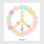 Farbenfrohe Pastelle Mermaid Farben Blumenstrauß Aufkleber (Blatt)