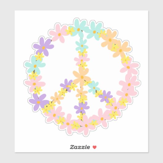 Farbenfrohe Pastelle Mermaid Farben Blumenstrauß Aufkleber (Blatt)