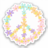 Farbenfrohe Pastelle Mermaid Farben Blumenstrauß Aufkleber (Vorderseite)