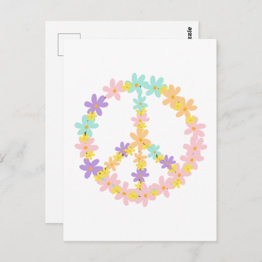 Farbenfrohe Pastelle Mermaid Farben Blumenstrauß Postkarte (Vorne/Hinten)