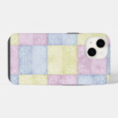 Farbenfrohe Pastelle Patchwork iPhone Hülle (Rückseite (Horizontal))