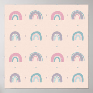 Farbenfrohe Pastelle Rainbow #6 Poster