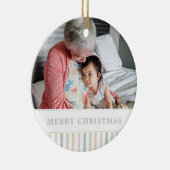 Farbenfrohe Pastelle Rainbow Moderne Großeltern Keramik Ornament (Rechts)