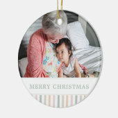 Farbenfrohe Pastelle Rainbow Moderne Großeltern Keramik Ornament (Links)