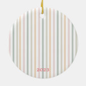 Farbenfrohe Pastelle Rainbow Moderne Großeltern Keramik Ornament (Hinten)