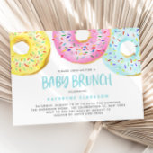 Farbenfrohe Pastelle Sprinkle Donuts Baby Brunch Einladung
