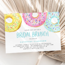 Farbenfrohe Pastelle Sprinkle Donuts Bridal Brunch