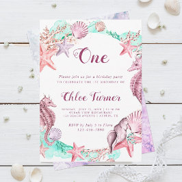 Farbenfrohe Pastelle unter dem Meer Einladung