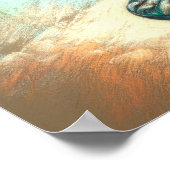 Farbenfrohe Pastelle Zeichnend Antique Art Glass B Poster (Ecke)