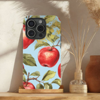Farbenfrohe Pastellfarben Blau, Rot und Gold Apfel Case-Mate iPhone Hülle