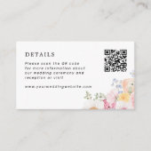 Farbenfrohe Pastellfarben Details zum Hochzeitssti Begleitkarte (Vorderseite)