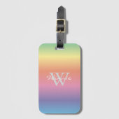 Farbenfrohe Pastellfarben Gepäckanhänger (Vorderseite Vertikal)