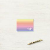 Farbenfrohe Pastellfarben Post-it Klebezettel (Auf Schreibtisch)