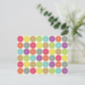 Farbenfrohe, pastellfarbene Polsterplatte Postkarte (Stehend Vorderseite)