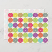 Farbenfrohe, pastellfarbene Polsterplatte Postkarte (Vorne/Hinten)