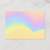 Farbenfrohe Pastellkalligrafie Pastell-Medienbeila Visitenkarte (Rückseite)