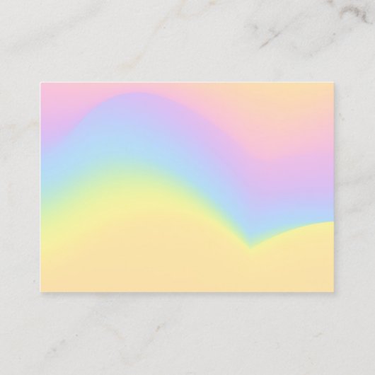 Farbenfrohe Pastellkalligrafie Pastell-Medienbeila Visitenkarte (Rückseite)