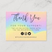 Farbenfrohe Pastellkalligrafie Pastell-Medienbeila Visitenkarte (Vorderseite)