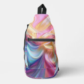 Farbenfrohe Pastellseide Crossbody Bag (Vorderseite)