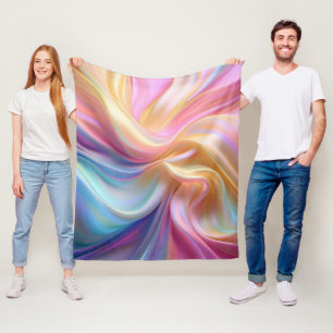 Farbenfrohe Pastellseide Fleecedecke