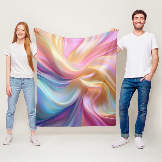 Farbenfrohe Pastellseide Fleecedecke (Beispiel)