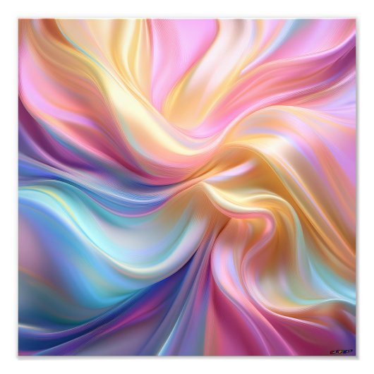 Farbenfrohe Pastellseide Fotodruck (Vorne)