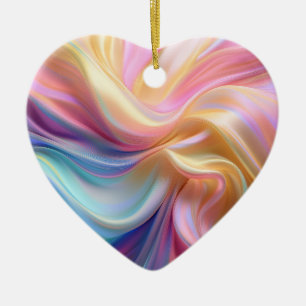Farbenfrohe Pastellseide Keramik Ornament