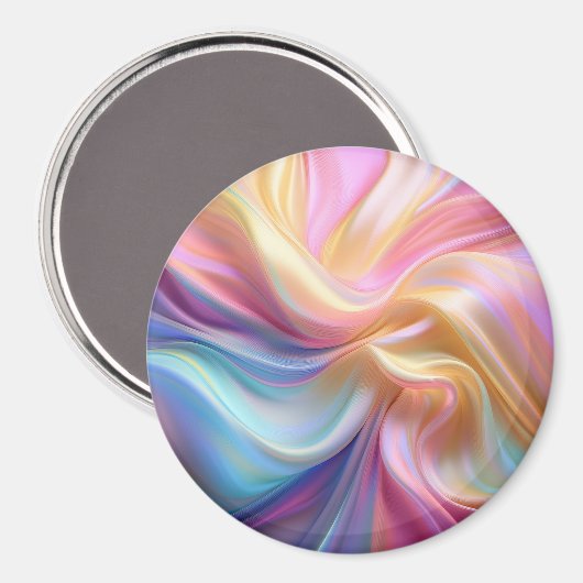 Farbenfrohe Pastellseide Magnet (Vorderseite/Rückseite)