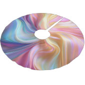 Farbenfrohe Pastellseide Polyester Weihnachtsbaumdecke (Schrägansicht)