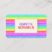 Farbenfrohe Pastellstreifen Visitenkarte (Vorderseite)