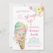 Farbenfrohe Pastelltöne Eiscreme Brautparty Einladung (Vorderseite)