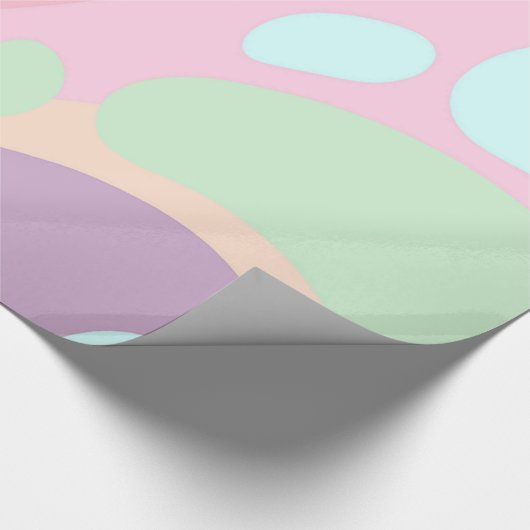 Farbenfrohe Pastete mit glänzenden Wrapping-Papier Geschenkpapier (Ecke)