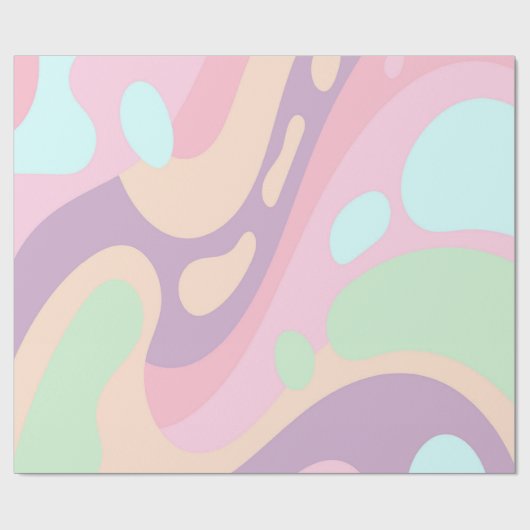 Farbenfrohe Pastete mit glänzenden Wrapping-Papier Geschenkpapier (Flach)