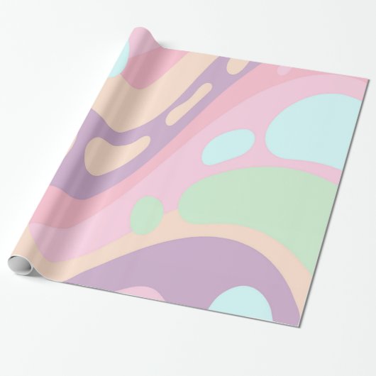 Farbenfrohe Pastete mit glänzenden Wrapping-Papier Geschenkpapier (Ungerollt)