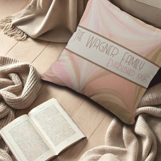 Farbenfrohe Pastete Personalisierter Name Datum In Kissen